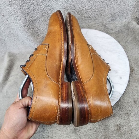 Johnston & Murphy Shoes Mens SIze 9.5 Brown Leather Lace Up Oxford *GUC* main image 10